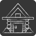 Icon Cabin. related to Russia symbol. chalk Style. simple design editable. simple illustration
