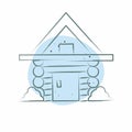 Icon Cabin. related to Russia symbol. Color Spot Style. simple design editable. simple illustration