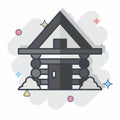 Icon Cabin. related to Russia symbol. comic style. simple design editable. simple illustration