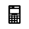 Black solid icon for Calculator, teller and reckoner Royalty Free Stock Photo