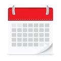 Icon calendar isolated background