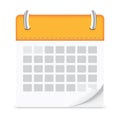 Icon calendar isolated background