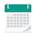 Icon calendar isolated background