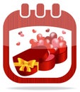 Icon calendar Valentine's Day Royalty Free Stock Photo