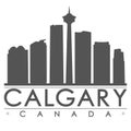 Calgary Skyline Silhouette Design City Vector Art