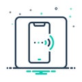 Mix icon for Call Button, call and wireless Royalty Free Stock Photo