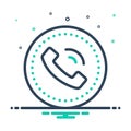 Mix icon for Call Button, call and electronic Royalty Free Stock Photo