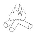 Icon Of Camping Fire