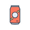 Color illustration icon for Can, drink and soft Royalty Free Stock Photo