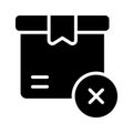 Icon for canceling or voiding an order in shopping Royalty Free Stock Photo