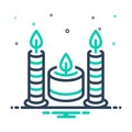 Mix icon for Candles, candlestick and wax