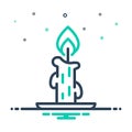 Mix icon for Candles, light and burn Royalty Free Stock Photo
