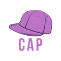 Icon cap. Vector image of the headdress.