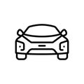 Black line icon for Car, conveyance and transport