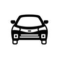 Black solid icon for Car, motor and vehicle Royalty Free Stock Photo