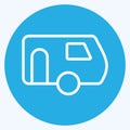 Icon Caravanning. suitable for education symbol. blue eyes style. simple design editable. design template vector. simple
