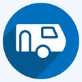 Icon Caravanning. suitable for education symbol. long shadow style. simple design editable. design template vector. simple