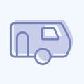 Icon Caravanning. suitable for education symbol. two tone style. simple design editable. design template vector. simple