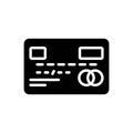 Black solid icon for Card, business and banking