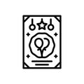 Black line icon for Card, invitation and party Royalty Free Stock Photo