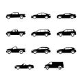 11 icon cars pack Vector