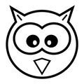 Icon in cartoon style isolated on white background. Animal muzzle symbol stock illustration. Royalty Free Stock Photo