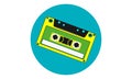 Cassette Sticker Royalty Free Stock Photo