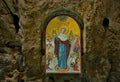 The icon in the cave rock