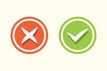 accept and reject icon modern simple design vector