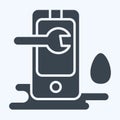 Icon Cellular Damage Repair. related to Future Technology symbol. glyph style. simple design editable. simple illustration