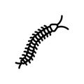 Black line icon for Centipede, danger and critter