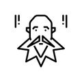 Black line icon for Cervantes, philosophers and writers