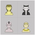 Icon character avatar profile face people logo cartoon Royalty Free Stock Photo