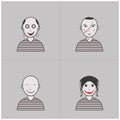 Icon character avatar profile face people logo cartoon Royalty Free Stock Photo