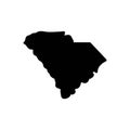 Black solid icon for Charleston, map and coast