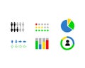 Icon charts, graphs, population statistics. Vector illustration eps 10 Royalty Free Stock Photo