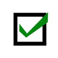 Icon of check box with white background. Royalty Free Stock Photo