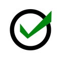 Icon of check box with white background. Royalty Free Stock Photo