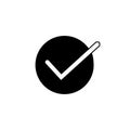 Icon of check box with white background. Royalty Free Stock Photo