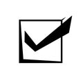 Icon of check box with white background. Royalty Free Stock Photo