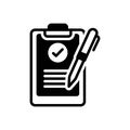 Black solid icon for Check, task and edit Royalty Free Stock Photo