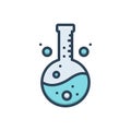 Color illustration icon for Chemical, chemistry and compositive Royalty Free Stock Photo