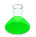 Icon of chemical flask - 3D illustration Royalty Free Stock Photo