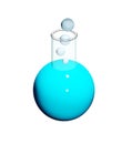 Icon of chemical flask - 3D illustration Royalty Free Stock Photo