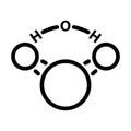 Icon Of Chemical Molecule Water Royalty Free Stock Photo