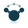 Icon of chemical molecule water Royalty Free Stock Photo