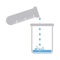 Icon Of Chemistry Beaker Pour Liquid In Flask