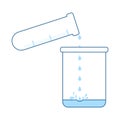 Icon Of Chemistry Beaker Pour Liquid In Flask