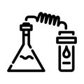 Icon Of Chemistry Reaction With Two Flask