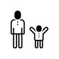 Black solid icon for Childhood, infancy and babyhood